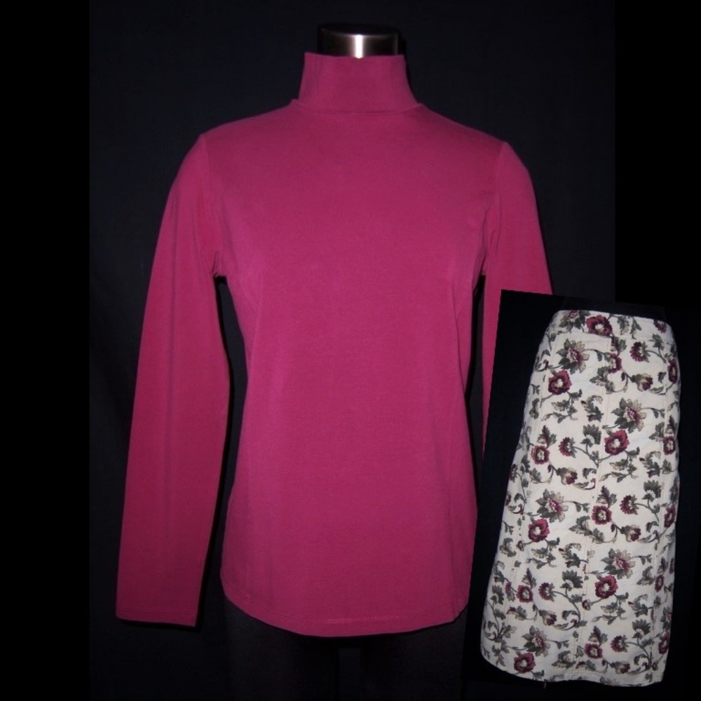 NEW Eddie Bauer Long Sleeve Beet Colored Top Size - Picture 6 of 6